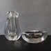 Vicke Lindstrand "Stella Polaris" vase and ice glass bowl for Orrefors
