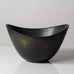 Gunnar Nylund for Rörstrand, Sweden, large ovoid bowl with black and brown glaze K2608