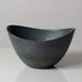 Gunnar Nylund for Rörstrand, Sweden, ceramic elliptical bowl with blue glaze L3378