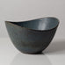 Gunnar Nylund for Rörstrand, Sweden, ceramic elliptical bowl with blue glaze L3378