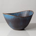 Gunnar Nylund for Rorstrand, Sweden, large ceramic elliptical bowl with blue and brown glaze L3479