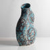 Julian King-Salter, UK, unique coil-built stoneware vessel with turquoise and black glaze M4340