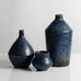 Carl Harry Stålhane for Rörstrand, Sweden, unique stoneware vase with blue glaze M5675