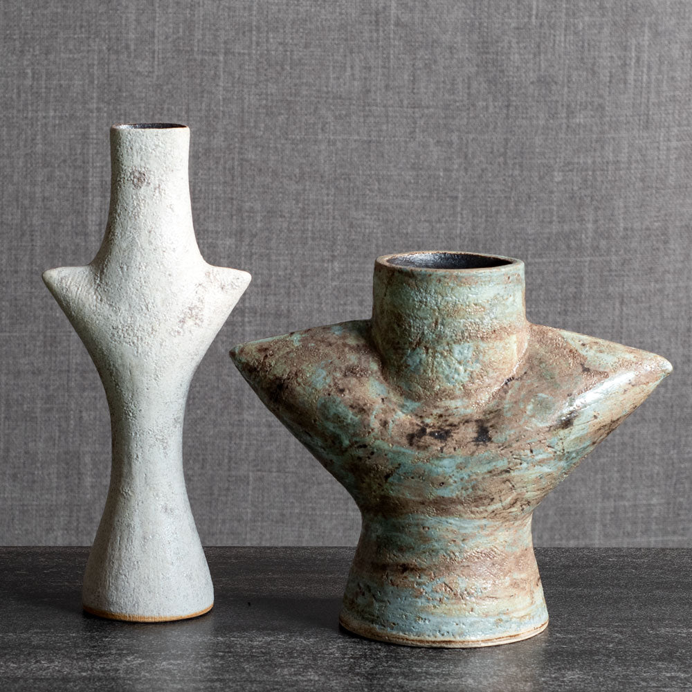 Two sculptural vases by Chris Carter, UK