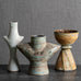 Chris Carter, UK, unique stoneware vase with matte  gray glaze M4325