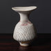 Lucie Rie, UK unique stoneware vase with pale gray and pink glaze J1622