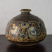 Ivan Weiss for Royal Copenhagen, stoneware vase with matte glaze in brown, blue and yellow ochre J1568