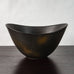 Gunnar Nylund for Rörstrand, Sweden, large ceramic bowl with black and brown haresfur glaze J1030