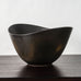 Gunnar Nylund for Rörstrand, Sweden, large ceramic bowl with black and brown haresfur glaze J1030