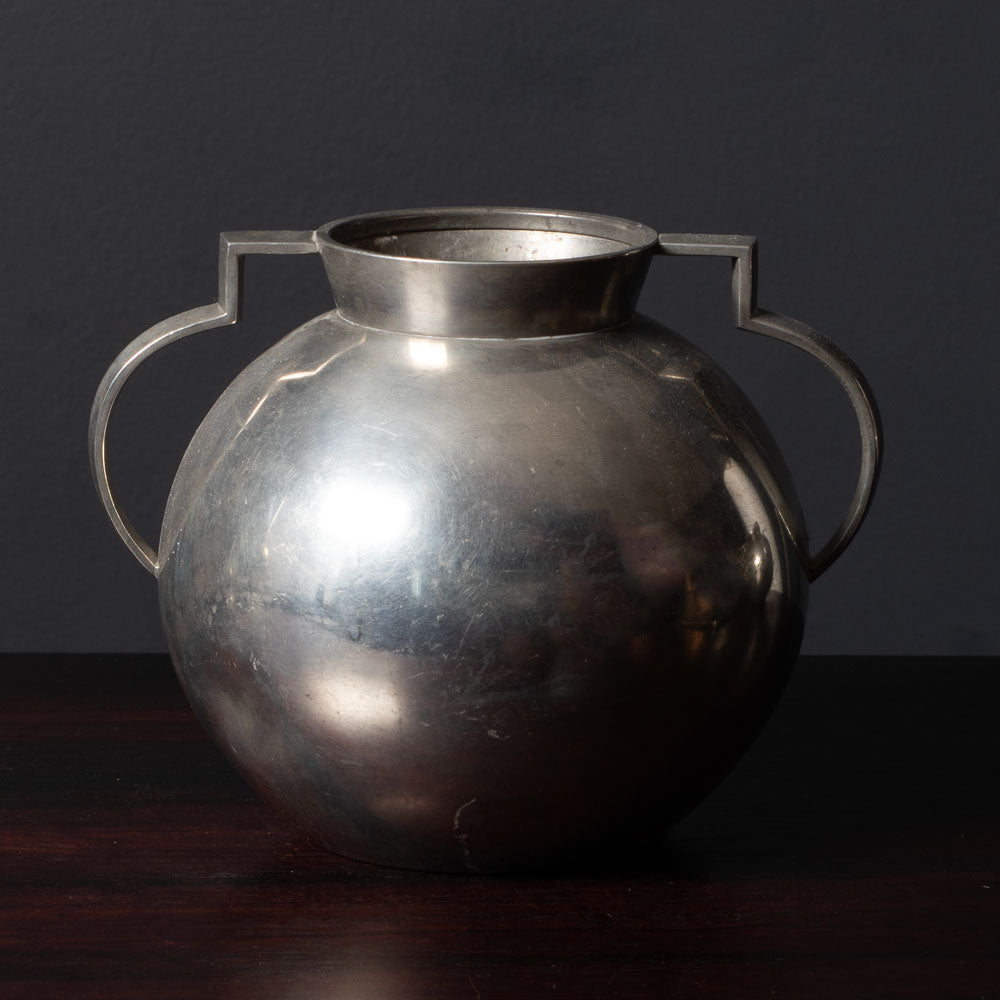 GAB Tenn, Sweden, pewter vase with two handles K2534