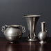 Three Swedish art deco pewter vases