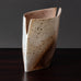 Gotlind Weigel, own studio, Germany, stoneware sculptural vase with cream, pink and brown glaze K2875
