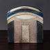 Ursula Scheid, Germany, large unique stoneware lidded box with blue and gray glaze  K2869