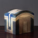 Ursula Scheid, Germany, large unique stoneware lidded box with blue and gray glaze  K2869