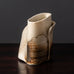 Gotlind Weigel, own studio, Germany, stoneware sculptural vase with cream and brown glaze K2876