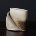 Gotlind Weigel, own studio, Germany, stoneware sculptural vase with cream and brown glaze K2876