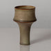 Ursula Scheid, Germany, unique stoneware goblet-shaped vase with light brown glaze K2790