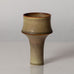 Ursula Scheid, Germany, unique stoneware goblet-shaped vase with light brown glaze K2790