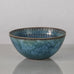Stig Lindberg for Gustavsberg, Sweden, cabinet bowl with matte turquoise glaze J1656