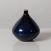 Carl Harry Stålhane for Rörstrand, Sweden, unique stoneware vase with blue glossy glaze L3632