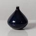 Carl Harry Stålhane for Rörstrand, Sweden, unique stoneware vase with blue glossy glaze L3632