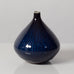 Carl Harry Stålhane for Rörstrand, Sweden, unique stoneware vase with blue glossy glaze L3632