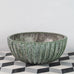 Arne Bang, Denmark large ribbed stoneware bowl with blue and green crystalline glaze J1650