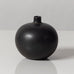 Carl Harry Stålhane for Rörstrand, Sweden, roundstoneware vase with dark brown haresfur glaze L3469