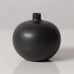 Carl Harry Stålhane for Rörstrand, Sweden, roundstoneware vase with dark brown haresfur glaze L3469
