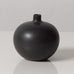 Carl Harry Stålhane for Rörstrand, Sweden, roundstoneware vase with dark brown haresfur glaze L3469