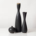 Group of dark brown vases by Carl Harry Stålhane for Rörstrand, Sweden