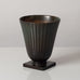Just Andersen for GAB, Sweden, bronze ribbed footed vase L3537