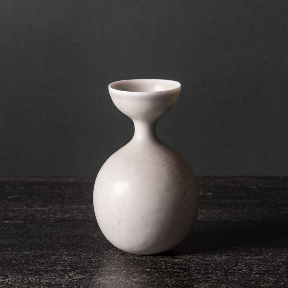 Carl Harry Stålhane for Rörstrand, Sweden, porcelain cabinet vase with matte white glaze J1604