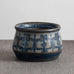 Marianne Starck for Michael Andersen and Sons stoneware pot with gray and blue patterned glaze M5762
