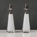 Carl Fagerlund for Orrefors, Sweden, pair of lamps in white and clear glass J1699 K2031