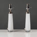 Carl Fagerlund for Orrefors, Sweden, pair of lamps in white and clear glass J1699 K2031