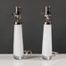 Carl Fagerlund for Orrefors, Sweden, pair of lamps in white and clear glass J1699 K2031