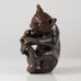Jean Rene Gauguin for Bing & Grondahl, Denmark, wildcat figure with brown glaze L3660