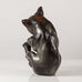 Jean Rene Gauguin for Bing & Grondahl, Denmark, wildcat figure with brown glaze L3660