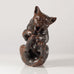 Jean Rene Gauguin for Bing & Grondahl, Denmark, wildcat figure with brown glaze L3660