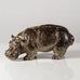Knud Kyhn for Royal Copenhagen, Denmark, hippopotamus figure with Sung glaze L3590