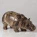 Knud Kyhn for Royal Copenhagen, Denmark, hippopotamus figure with Sung glaze L3590