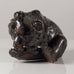 Trine Dreyer for Bing & Grondahl, Denmark, stoneware bear figure with dark brown glaze L3661
