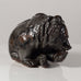 Trine Dreyer for Bing & Grondahl, Denmark, stoneware bear figure with dark brown glaze L3661