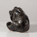 Trine Dreyer for Bing & Grondahl, Denmark, stoneware bear figure with dark brown glaze L3661