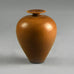 Three vases with reddish brown glaze by Berndt Friberg for Gustavsberg