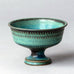 Stig Lindberg  for Gustavsberg, unique stoneware footed bowl with turquoise matte glaze H1269