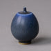 Berndt Friberg for Gustavsberg miniature vase with blue-gray haresfur glaze H1234