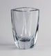 Clear glass square vase by Strombergshyttan N7308