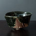 Claude Champy, France, unique stoneware bowl with dark brown, black and pale pink glaze H1327